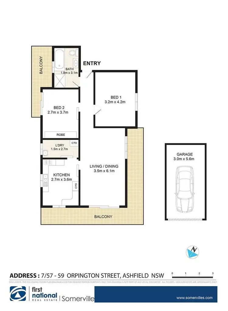 Floorplan of Homely apartment listing, 7/57-59 Orpington Street, Ashfield NSW 2131