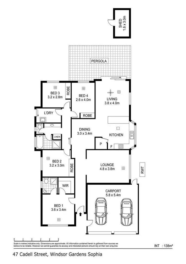 Floorplan of Homely house listing, 47 Cadell Street, Windsor Gardens SA 5087