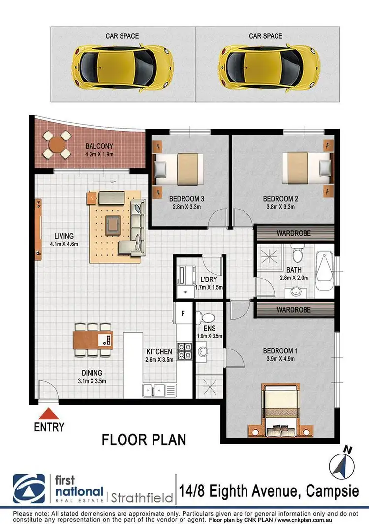 Floorplan of Homely apartment listing, 14/8 Eighth Avenue, Campsie NSW 2194