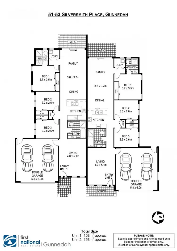 Floorplan of Homely unit listing, 1/51-53 Silversmith Place, Gunnedah NSW 2380