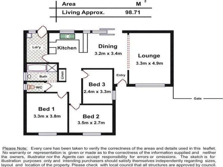 Floorplan of Homely house listing, 95 Taylors Avenue, Morphett Vale SA 5162