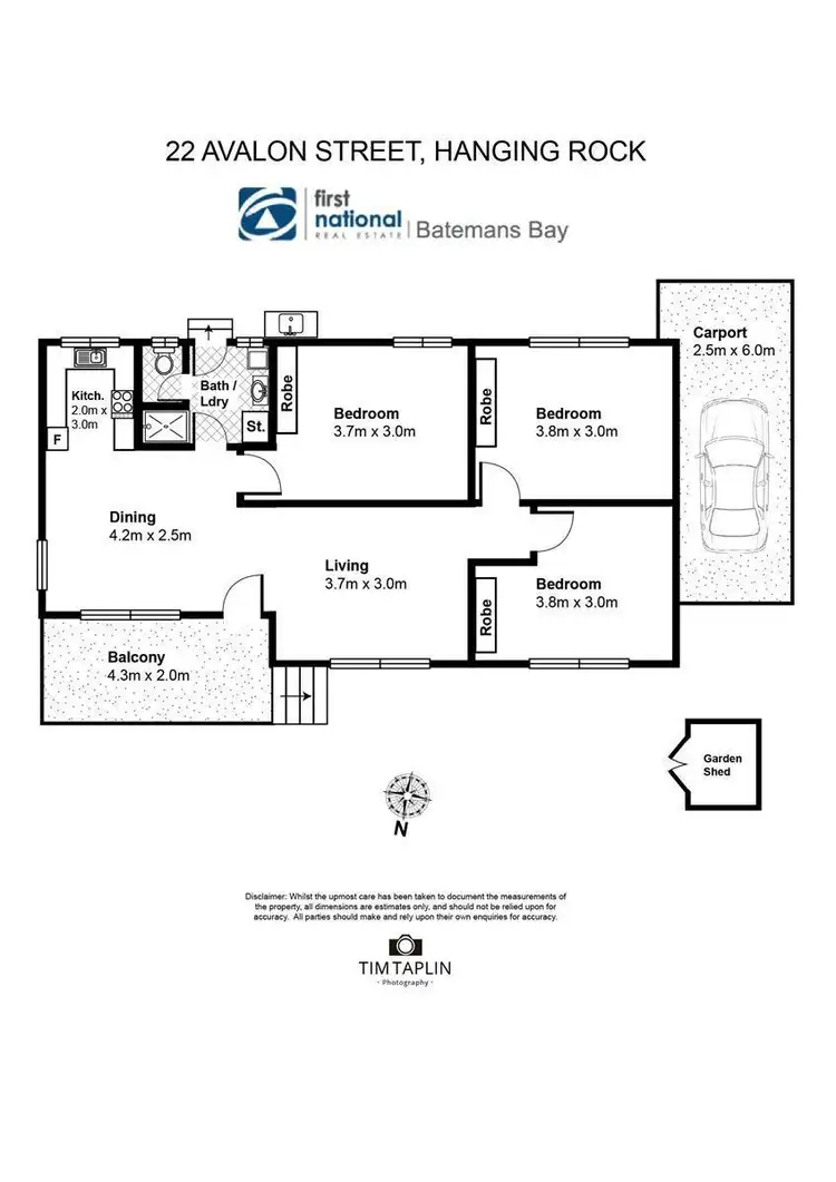 Floorplan of Homely house listing, 22 Avalon Street, Batemans Bay NSW 2536