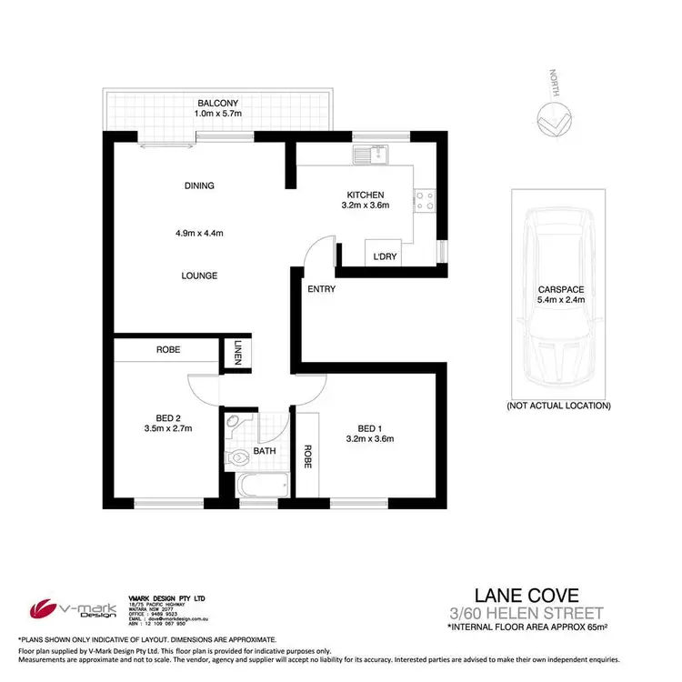 Floorplan of Homely apartment listing, 3/60 Helen Street, Lane Cove NSW 2066