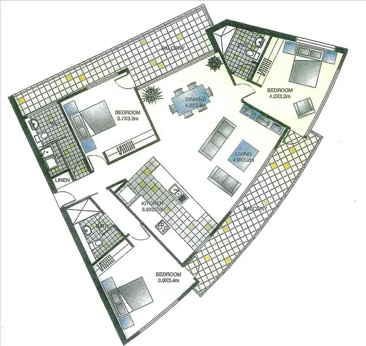 Floorplan of Homely unit listing, A301/1 Moroney Avenue, Newcastle East NSW 2300