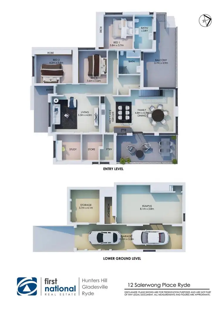 Floorplan of Homely house listing, 12 Salerwong Place, Ryde NSW 2112