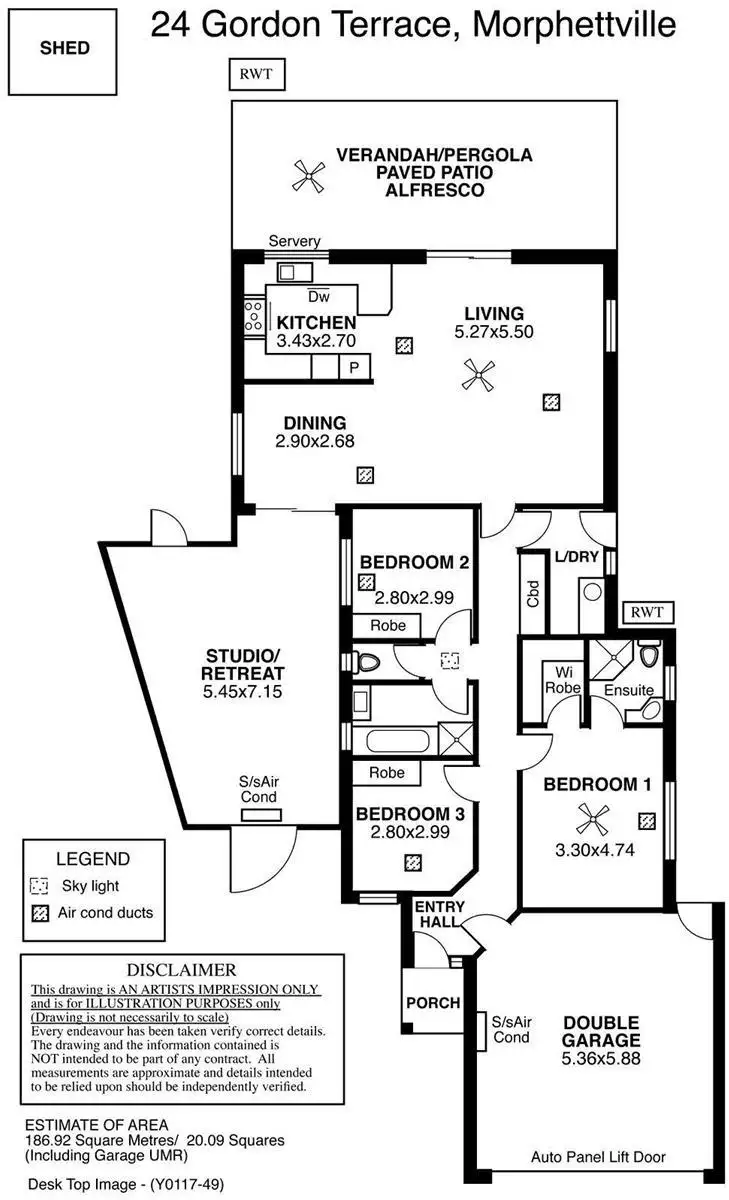 Floorplan of Homely house listing, 24 Gordon Terrace, Morphettville SA 5043