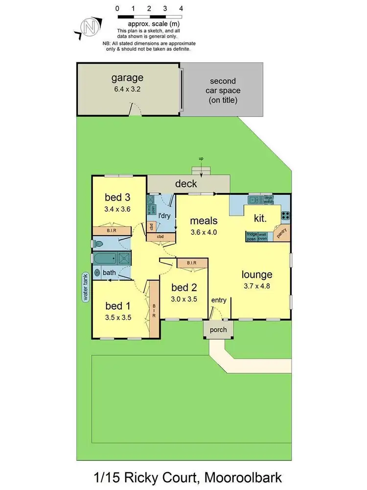 Floorplan of Homely unit listing, 1/15 Ricky Court, Mooroolbark VIC 3138