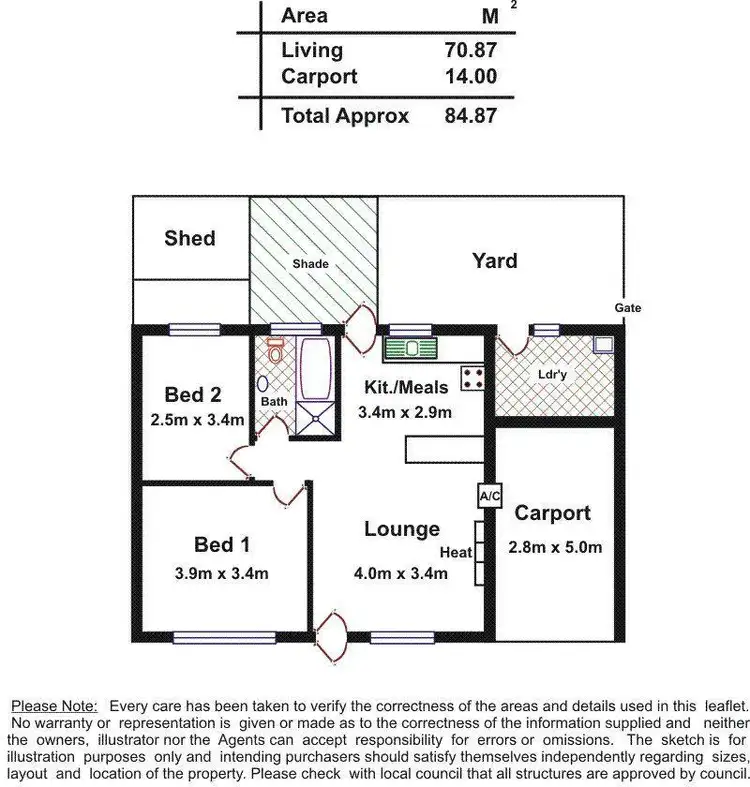 Floorplan of Homely unit listing, 4/2A Camroc Avenue, Tranmere SA 5073