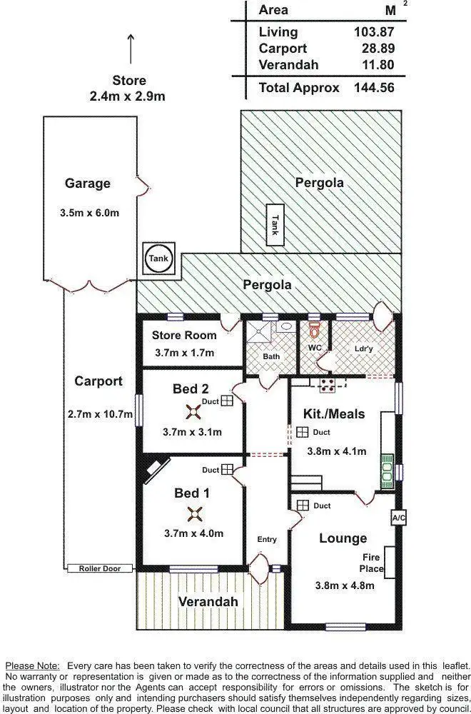 Floorplan of Homely house listing, 94 Cumberland Avenue, Cumberland Park SA 5041