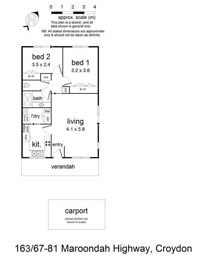 Floorplan of Homely unit listing, 163/67-81 Maroondah Highway, Croydon VIC 3136