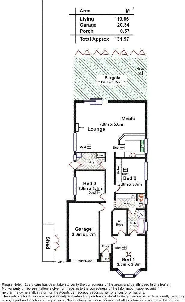 Floorplan of Homely house listing, 3 Freshmeadow Drive, Seaford Rise SA 5169