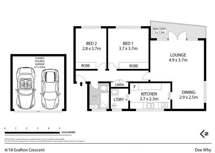 Floorplan of Homely unit listing, 4/18 Grafton Crescent, Dee Why NSW 2099