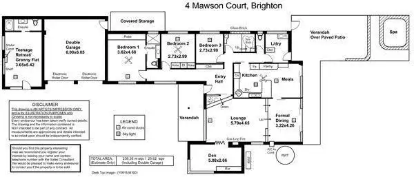 Floorplan of Homely house listing, 4 Mawson Close, Brighton SA 5048