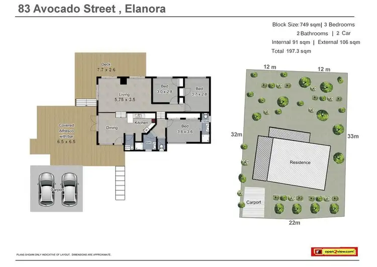 Floorplan of Homely house listing, 83 Avocado Street, Elanora QLD 4221