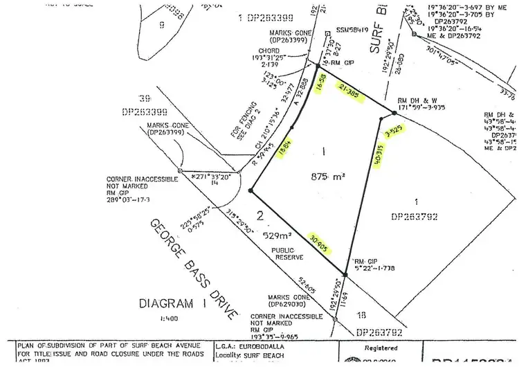 Floorplan of Homely land listing, LOT 1/2A Timber  Way, Surf Beach NSW 2536