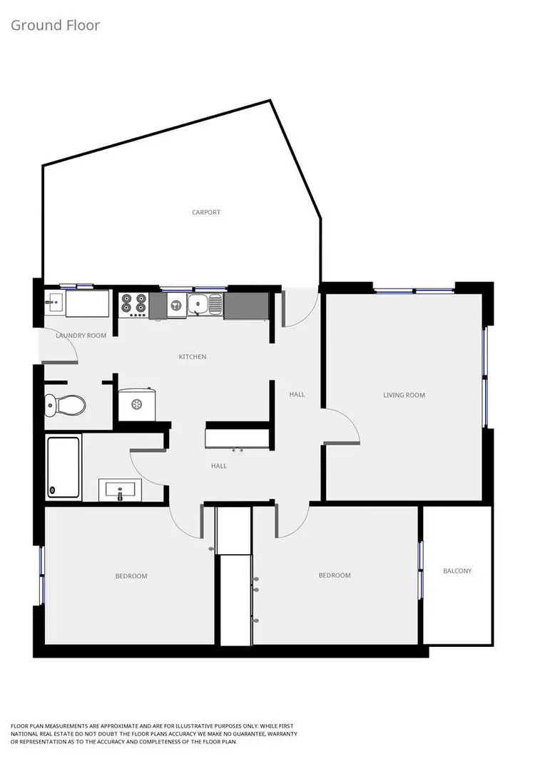 Floorplan of Homely unit listing, 3/64 Finch Street, Beechworth VIC 3747