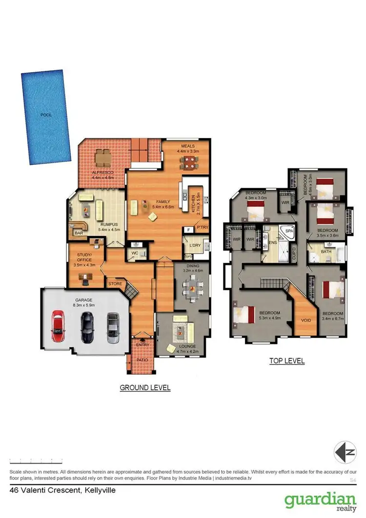 Floorplan of Homely house listing, 46 Valenti Crescent, Kellyville NSW 2155