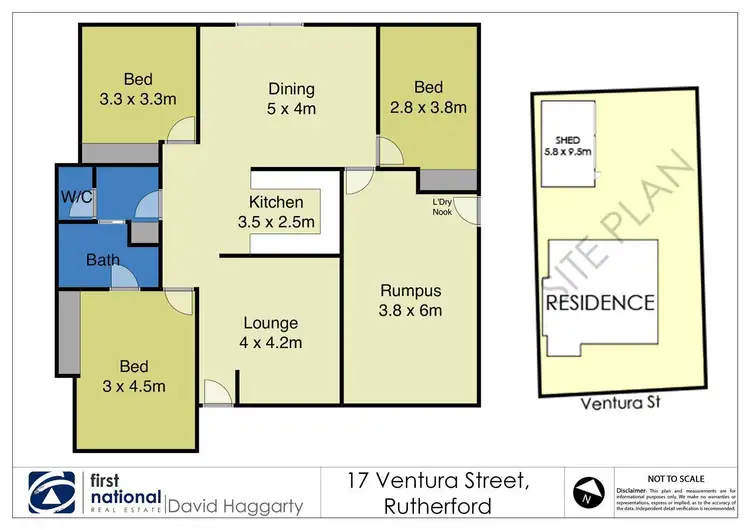 Floorplan of Homely house listing, 17 Ventura Close, Rutherford NSW 2320