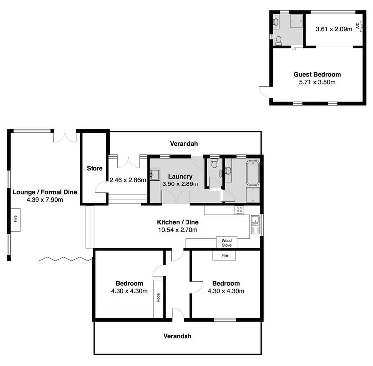 Floorplan of Homely rural property listing, 240 Cleland Gully Road, Mount Compass SA 5210