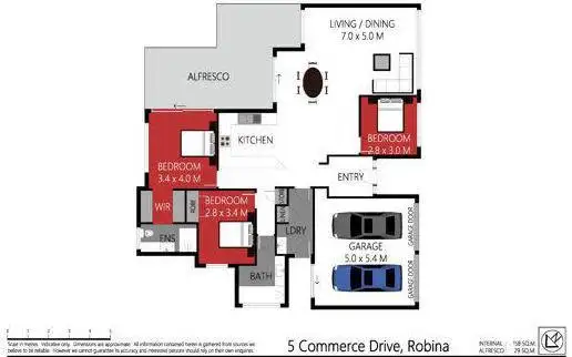 Floorplan of Homely house listing, 5 Commerce Drive, Robina QLD 4226