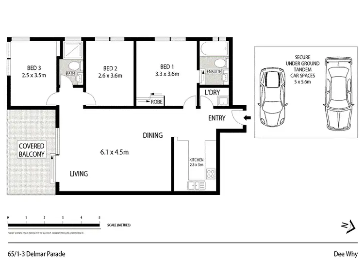 Floorplan of Homely unit listing, 65/1-3 Delmar Parade, Dee Why NSW 2099