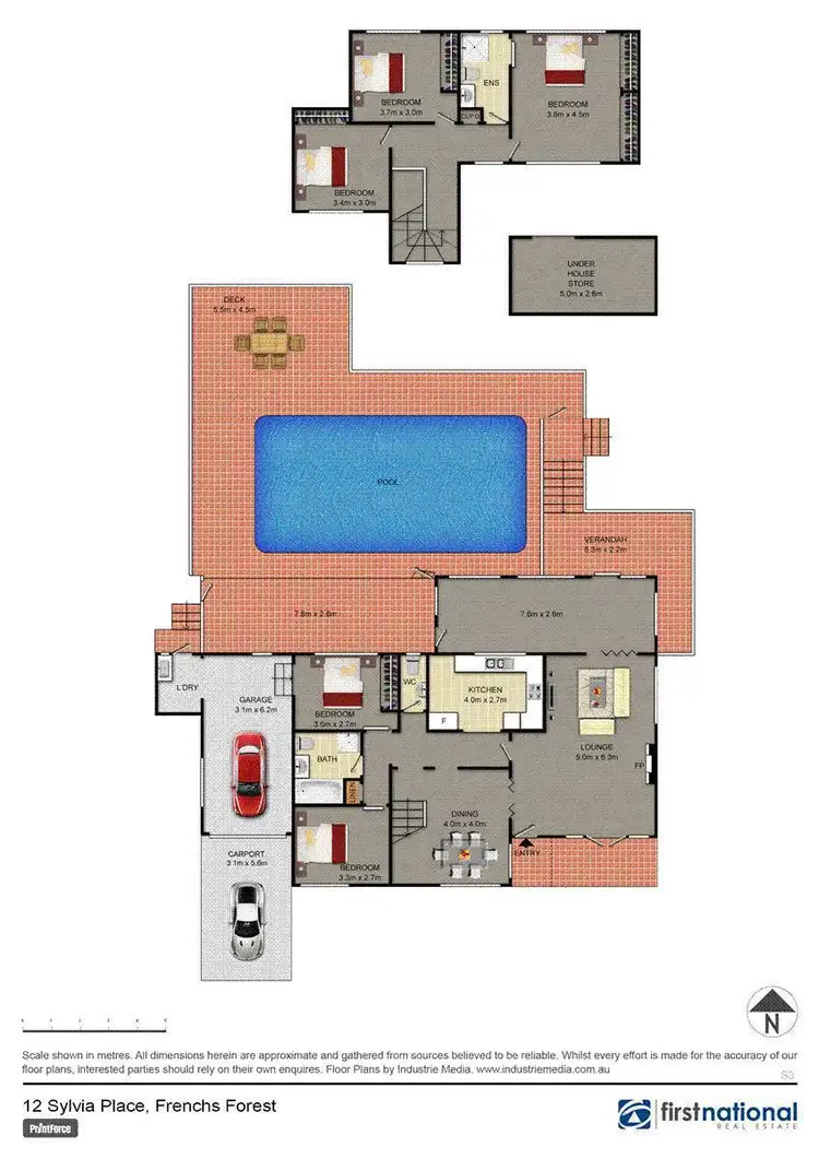 Floorplan of Homely house listing, 12 Sylvia Place, Frenchs Forest NSW 2086