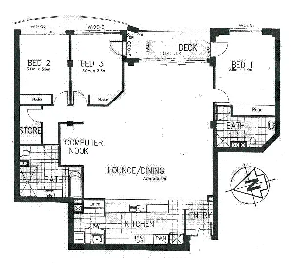 Floorplan of Homely unit listing, 23/233 Hannell Street, Newcastle NSW 2300