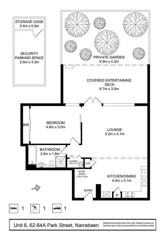 Floorplan of Homely apartment listing, 6/62-64A Park Street, Narrabeen NSW 2101