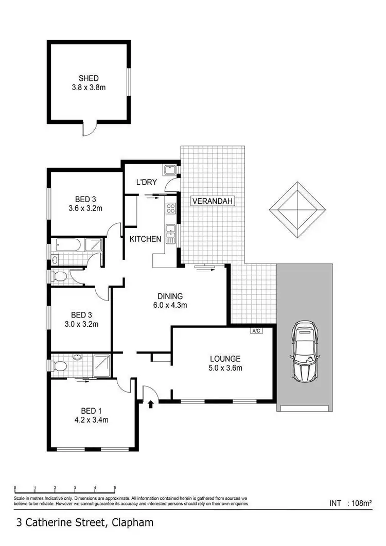 Floorplan of Homely house listing, 3 Catherine Street, Clapham SA 5062