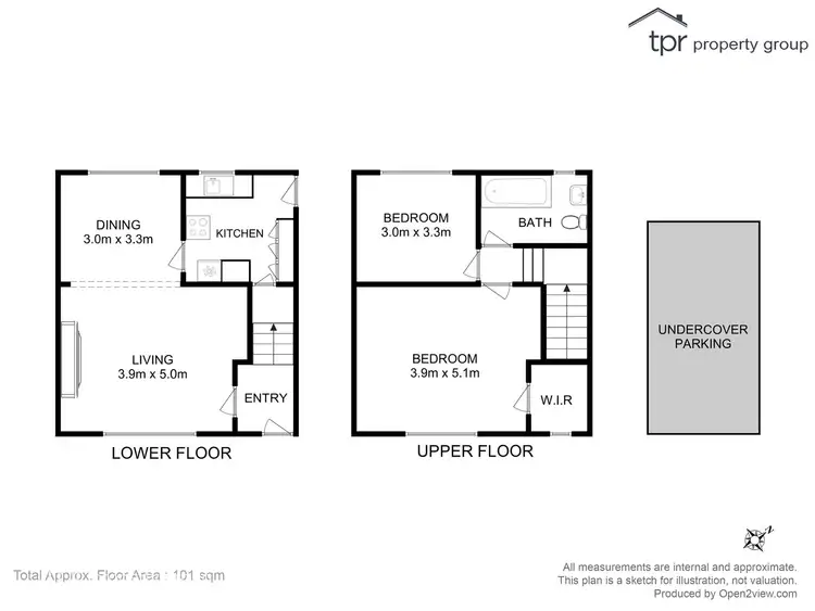 Floorplan of Homely house listing, 2/1 Waverley Avenue, Lenah Valley TAS 7008