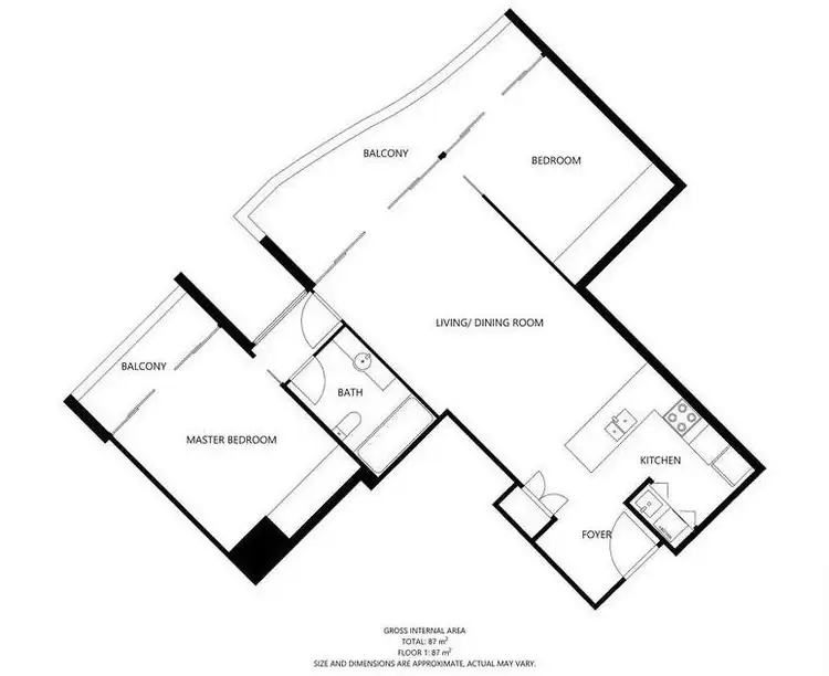 Floorplan of Homely apartment listing, 3061/23 Ferny Avenue, Surfers Paradise QLD 4217