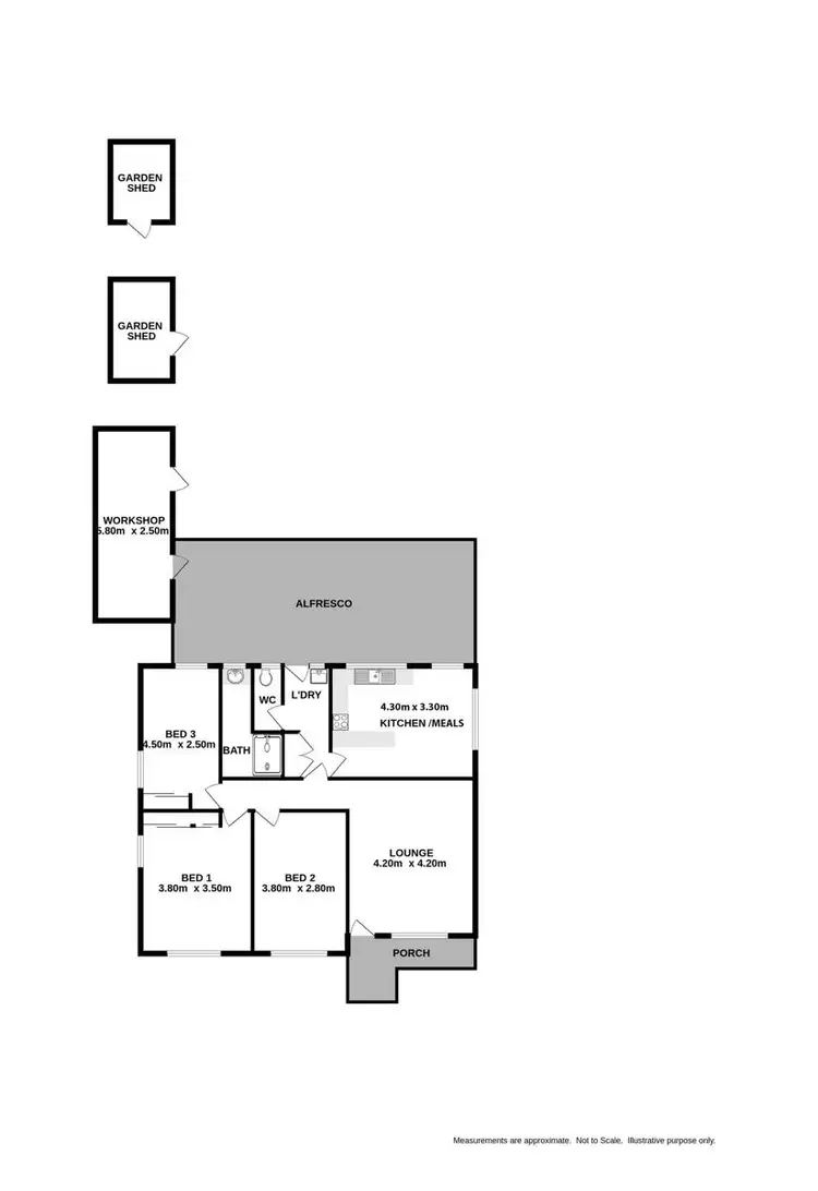 Floorplan of Homely house listing, 25 Anderson Street, Wodonga VIC 3690