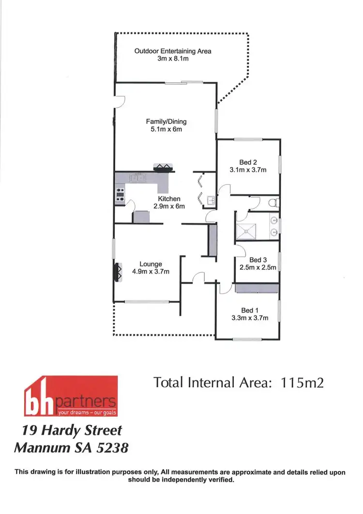 Floorplan of Homely house listing, 19 Hardy Street, Mannum SA 5238