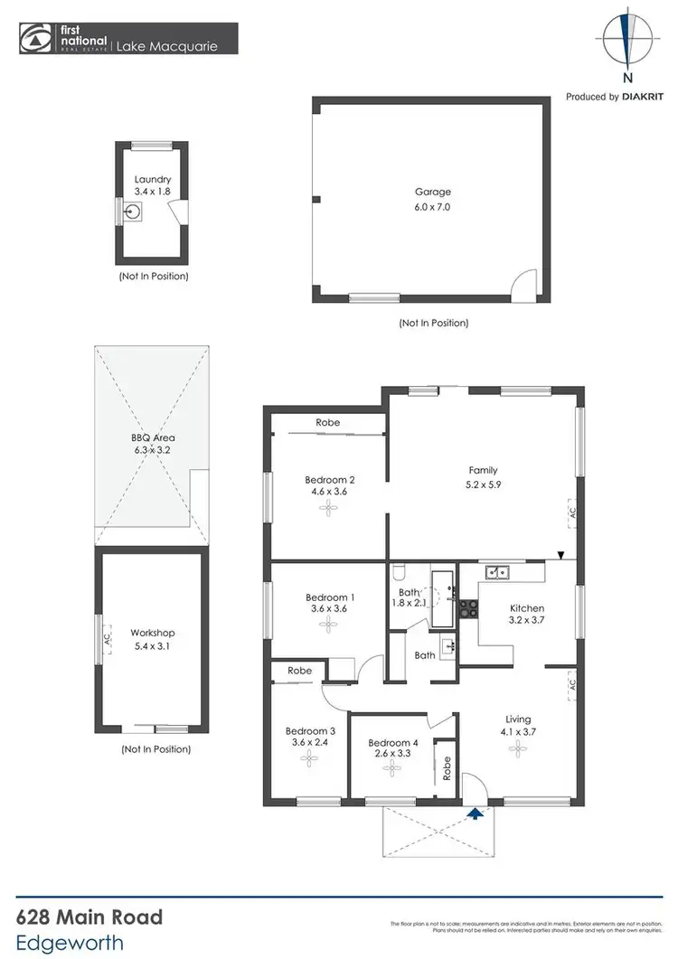 Floorplan of Homely house listing, 628 Main Road, Edgeworth NSW 2285