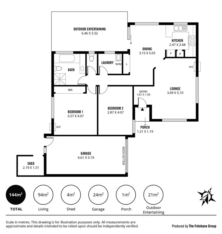 Floorplan of Homely unit listing, 2/5 Jetty Road, Brighton SA 5048