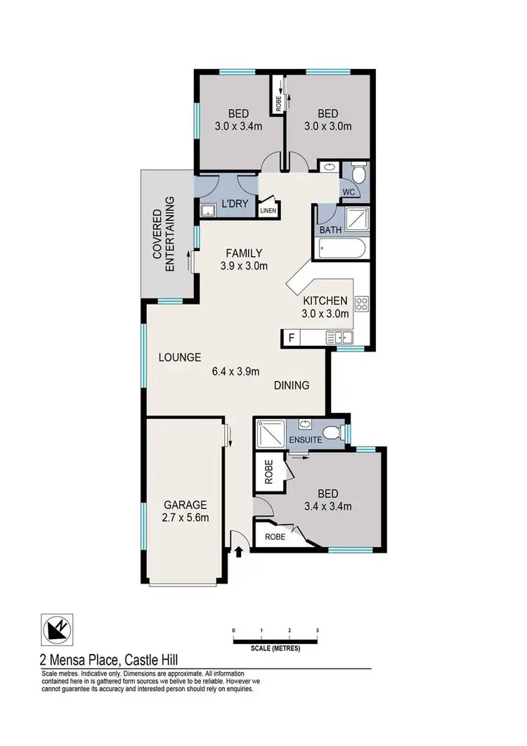 Floorplan of Homely house listing, 2 Mensa Place, Castle Hill NSW 2154
