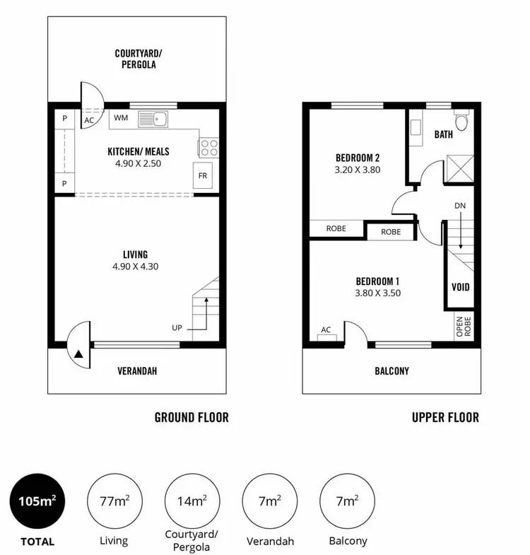 Floorplan of Homely townhouse listing, 4/278 Military Road, Grange SA 5022
