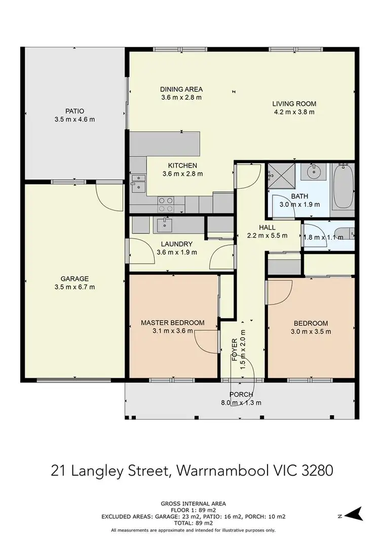 Floorplan of Homely house listing, 21 Langley Street, Warrnambool VIC 3280