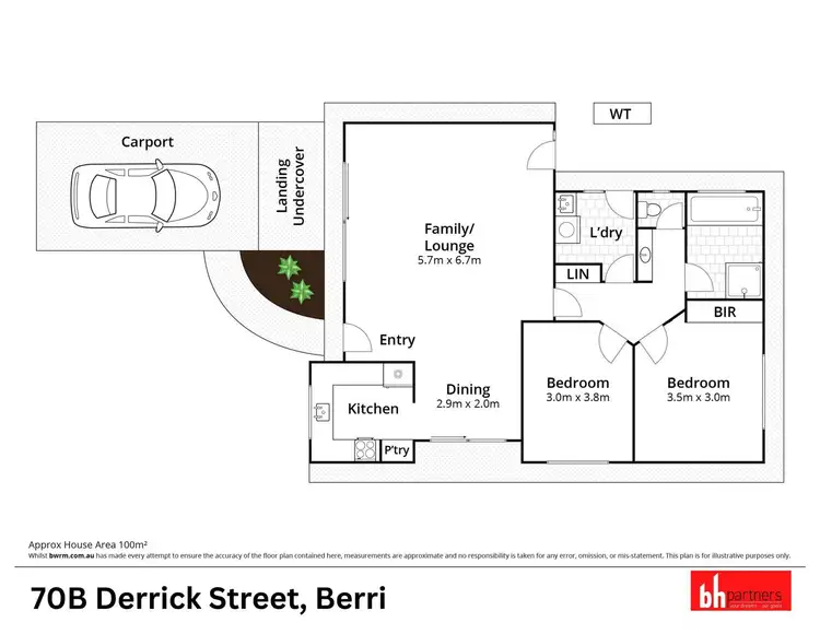 Floorplan of Homely house listing, 70B Derrick Street, Berri SA 5343