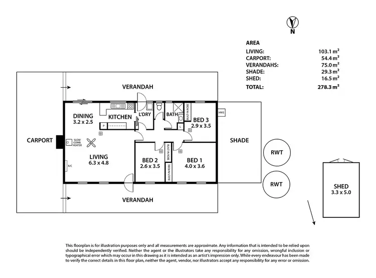 Floorplan of Homely rural property listing, 59 Gierke Road, Rockleigh SA 5254