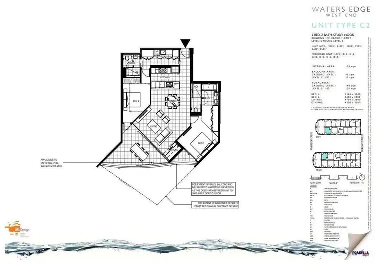 Floorplan of Homely apartment listing, 2203/45 Duncan Street, West End QLD 4101