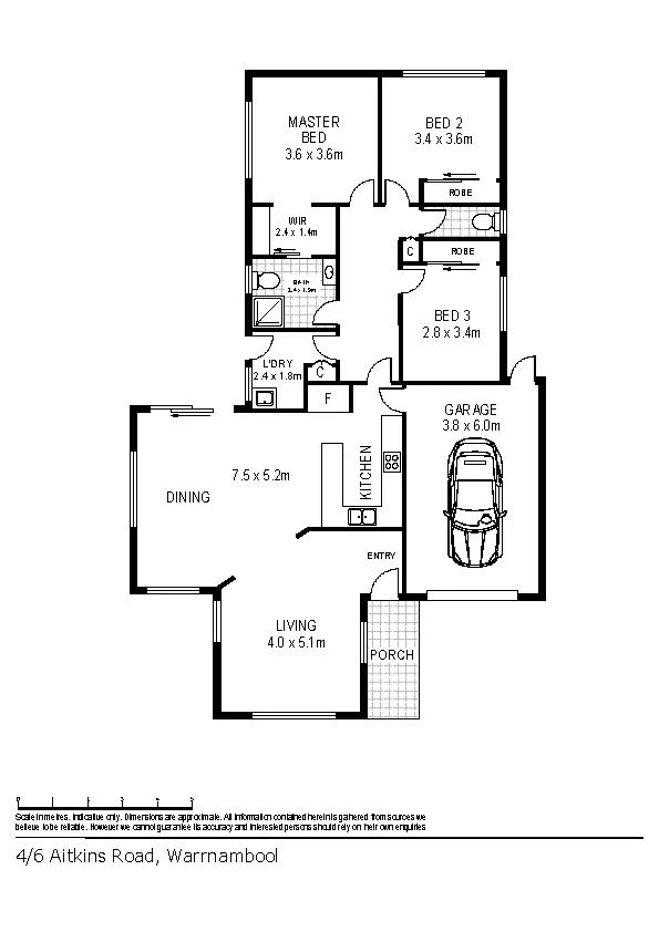 Floorplan of Homely house listing, 4/6 Aitkins Road, Warrnambool VIC 3280