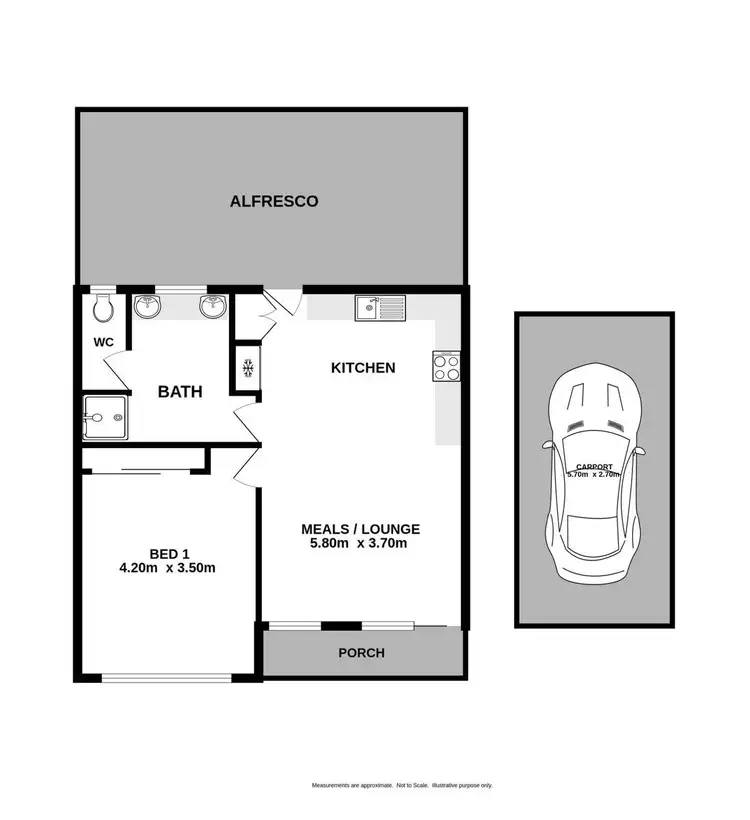 Floorplan of Homely unit listing, 2/3 Railway Street, Wodonga VIC 3690