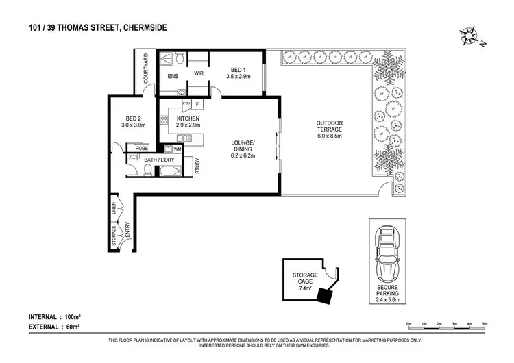 Floorplan of Homely apartment listing, 101/39 Thomas Street, Chermside QLD 4032