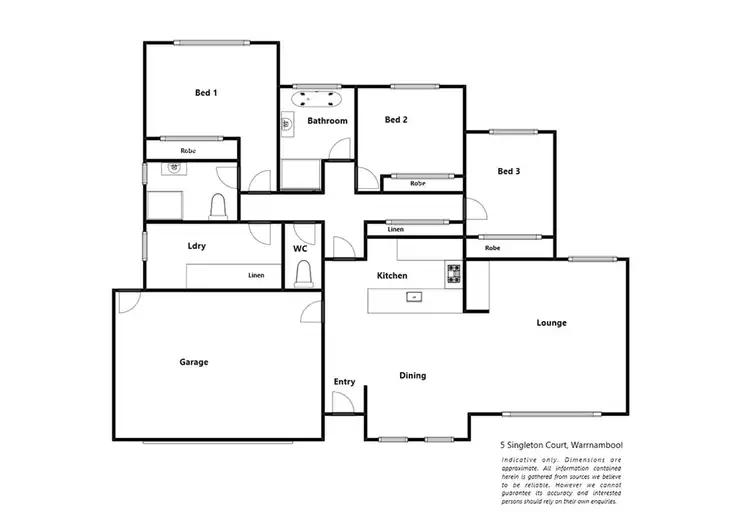 Floorplan of Homely house listing, 5 Singleton Court, Warrnambool VIC 3280