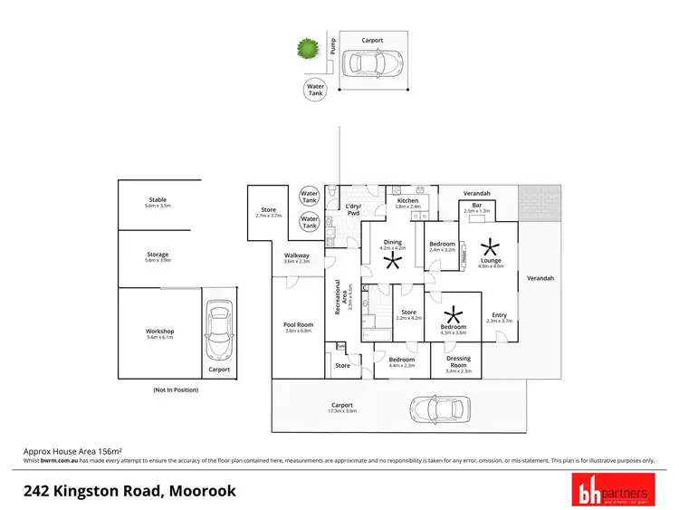 Floorplan of Homely house listing, 242 Kingston Road, Moorook SA 5332