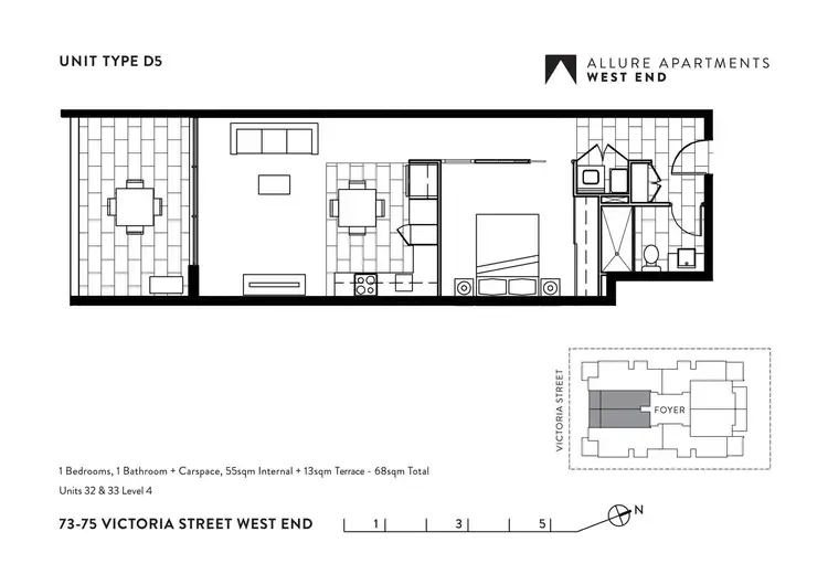 Floorplan of Homely apartment listing, 33/73-75 Victoria Street, West End QLD 4101
