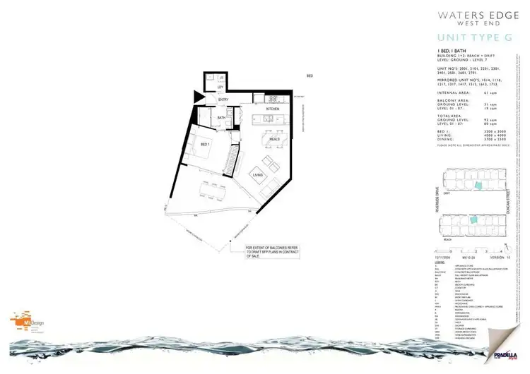 Floorplan of Homely apartment listing, 2001/45 Duncan Street, West End QLD 4101