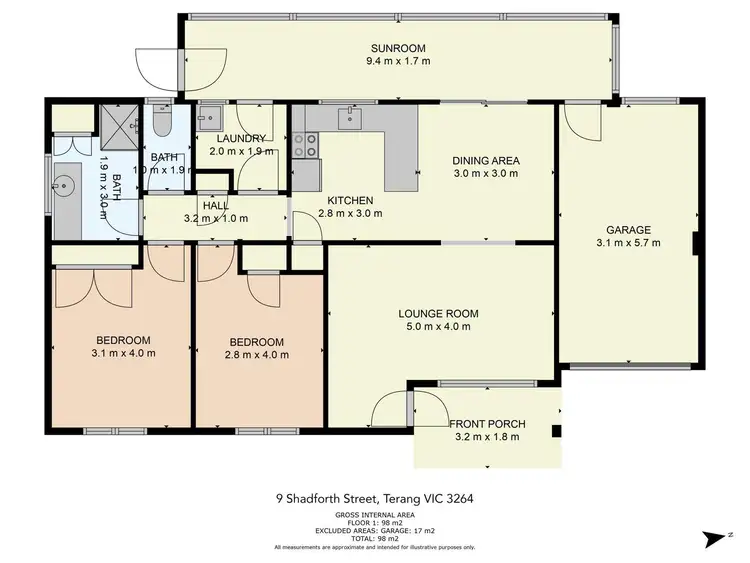 Floorplan of Homely house listing, 9 Shadforth Street, Terang VIC 3264