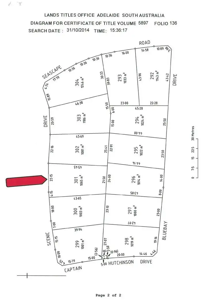 Floorplan of Homely land listing, LOT 301/11 Scenic Drive, Point Turton SA 5575